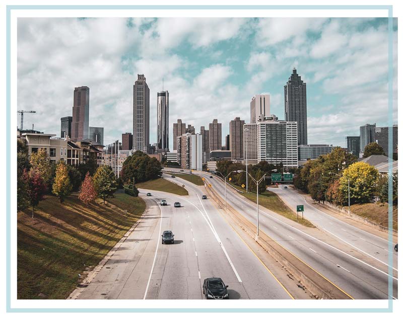 A highway near Atlanta, Georgia.