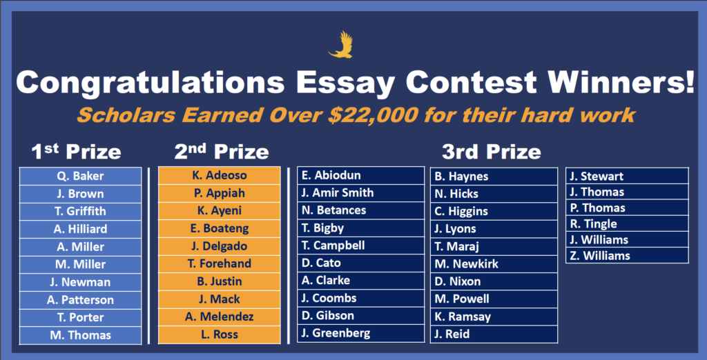 Eagle Academy Essay Contest Winners | Robert F. Smith