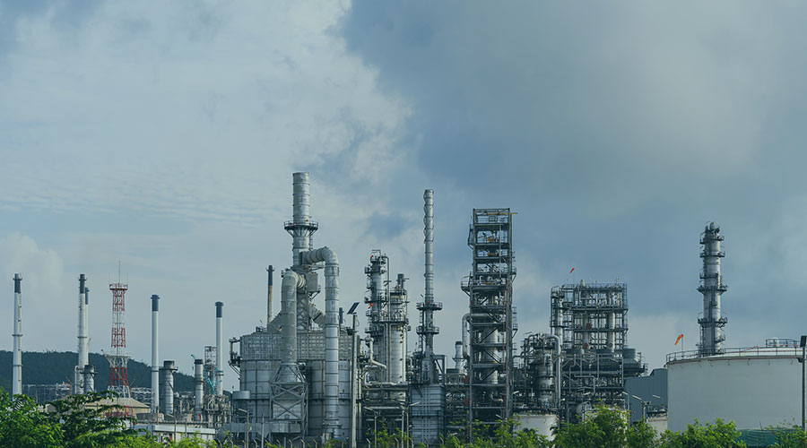 Image of a chemical plant with tall structures