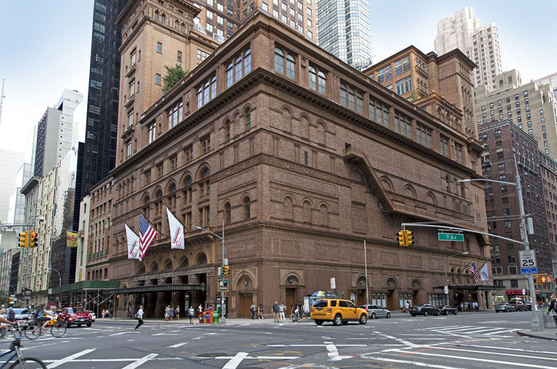 The outside of Carnegie Hall in New York