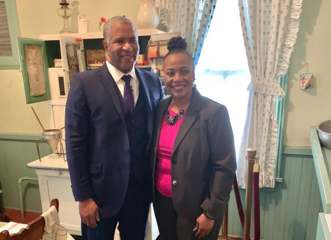 Robert F. Smith standing next to Bernice A. King