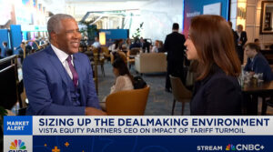 Robert F. Smith being interviewed by Leslie Picker on CNBC’s Worldwide Exchange from SuperReturn International 2025 in Berlin.